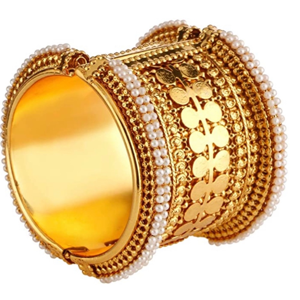 Indian Bollywood Antique Faux Pearl Coin Style Bracelet